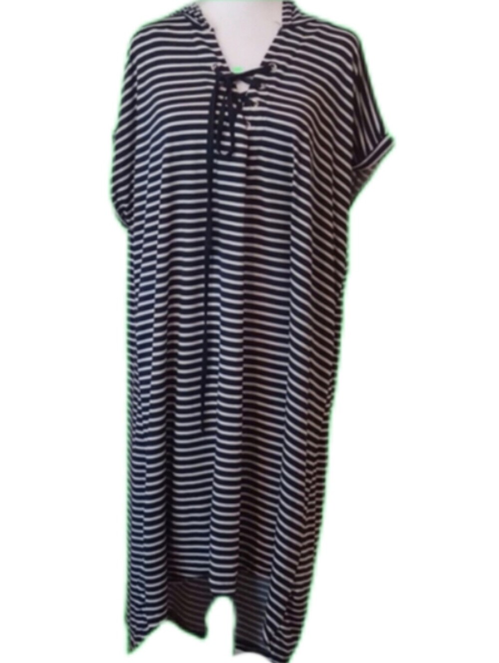 ** Relaxx Striped Sleeveless Dress With Hoodie Women's Size 2X